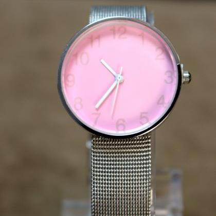 Pink Metal Watch